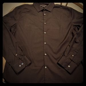 John Varvatos SlimFit Black Dress Shirt - 16-36/37